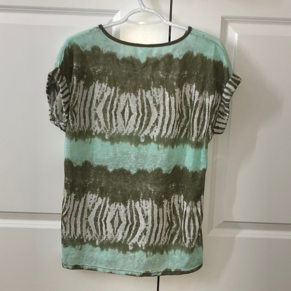 Patterned T-Shirt with Rolled Sleeves - soyaconcept - Picture 2 of 2